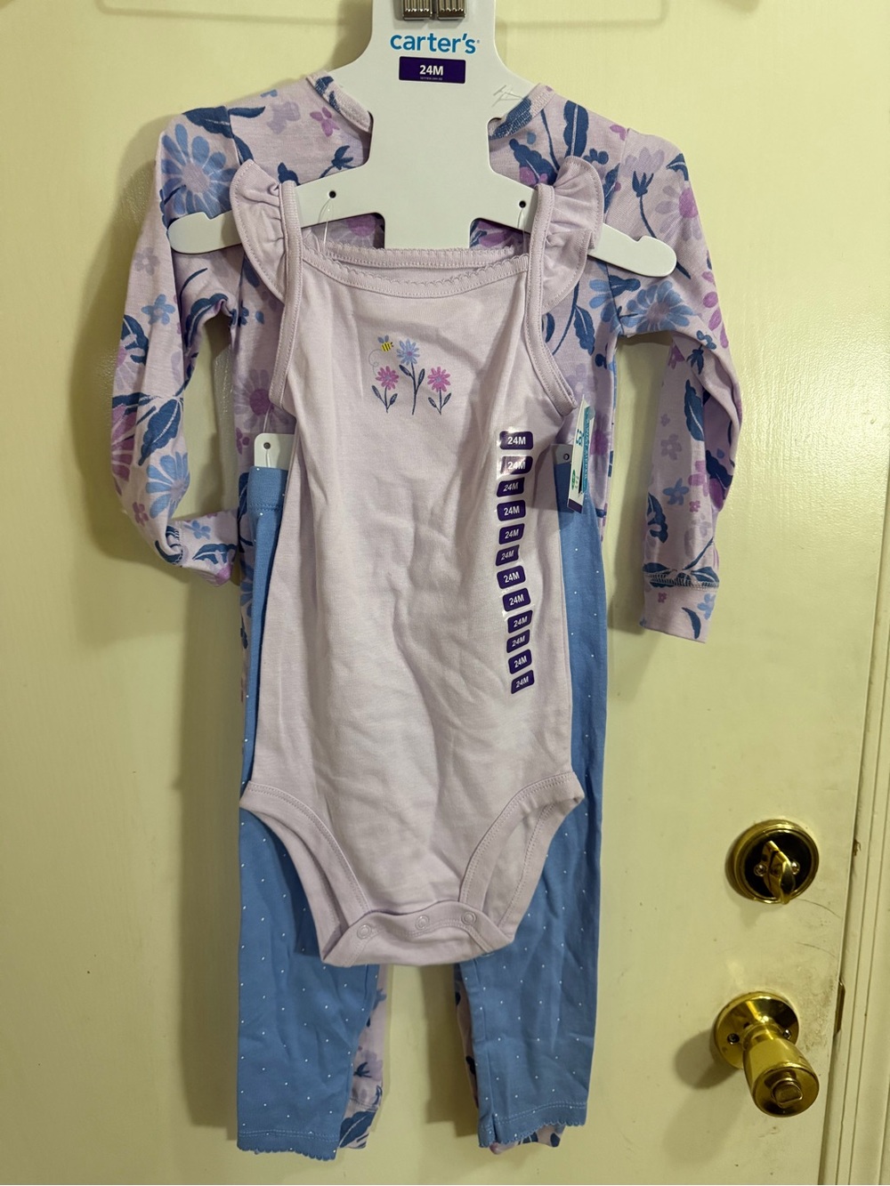 Carter’s Lavender and Blue Floral Baby 3-Piece Set